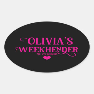 Chic Personalized Hen Do Stickers Bride Squad