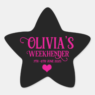 Chic Personalized Hen Do Stickers Bride Squad