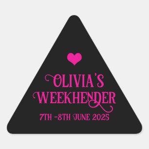 Chic Personalized Hen Do Stickers   Bride Squad 