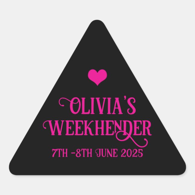 Chic Personalized Hen Do Stickers | Bride Squad  (Front)