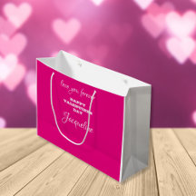 Chic Personalized Hot Pink Valentine's Day Cute