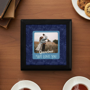 Chic Personalized Photo Text Grandmother Present Gift Box