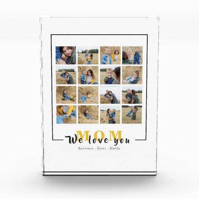 Chic Personalized We Love You Mom Photos Collage  (Front)