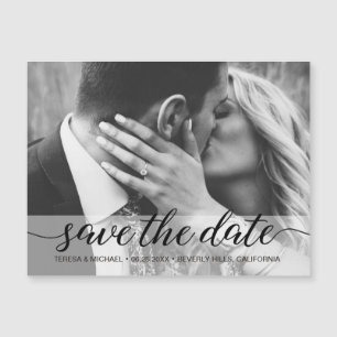 Chic Photo Engagement Save The Date Wedding
