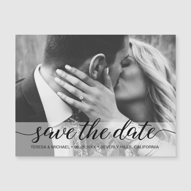 Chic Photo Engagement Save The Date Wedding (Front)