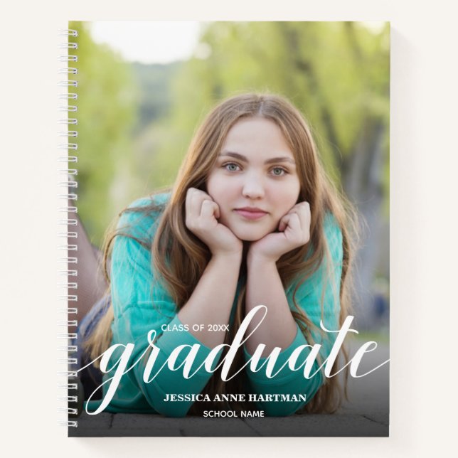 Chic Photo Graduation Party Guest Book (Front)