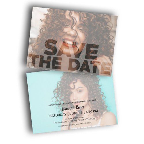 Chic Photo Graduation Save The Date