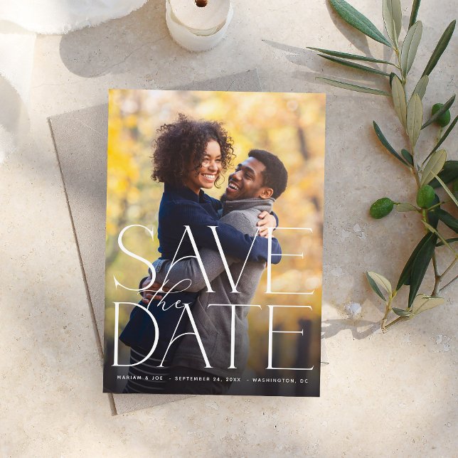 Chic Photo Grand Save the Date  Invitation (Creator Uploaded)