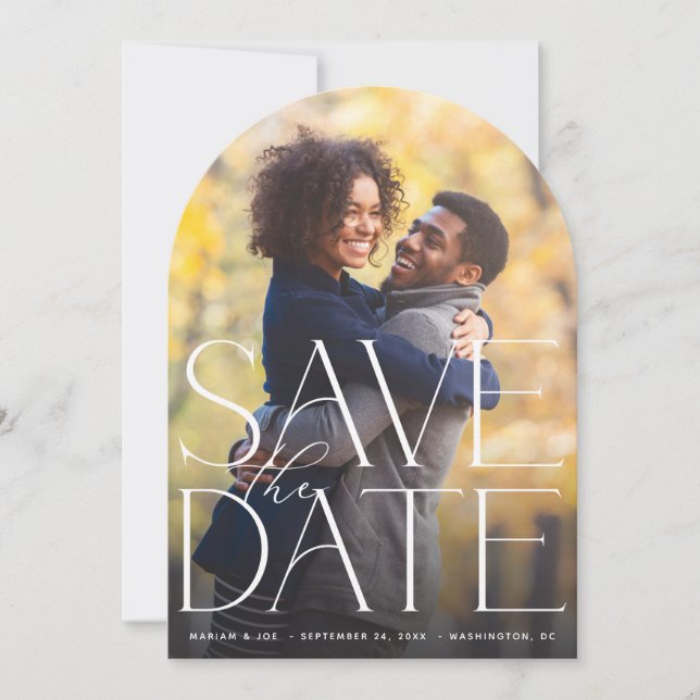 Chic Photo Grand Save the Date V2 Invitation (Front)