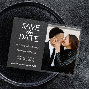 Chic  Photo Save The Date Elegant Modern Card