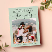 Chic Photo Wedding Reception Save the Date