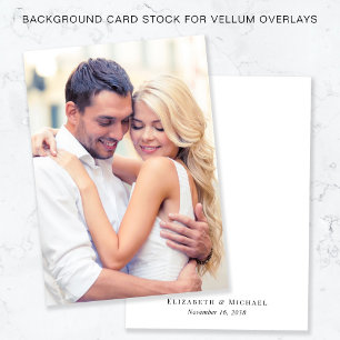 Chic Photo White Background For Vellum Overlay Invitation