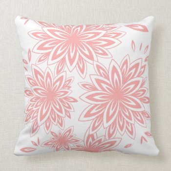Chic Pillow_04 Blush Pink/white Floral Throw Pillow by GiftMePlease at Zazzle