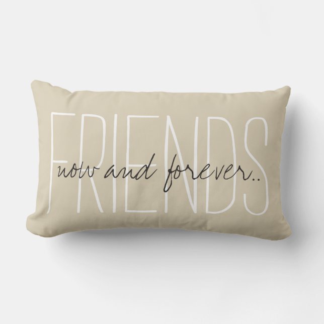 CHIC PILLOW_"FRIENDS...now and forever..." Lumbar Pillow (Front)