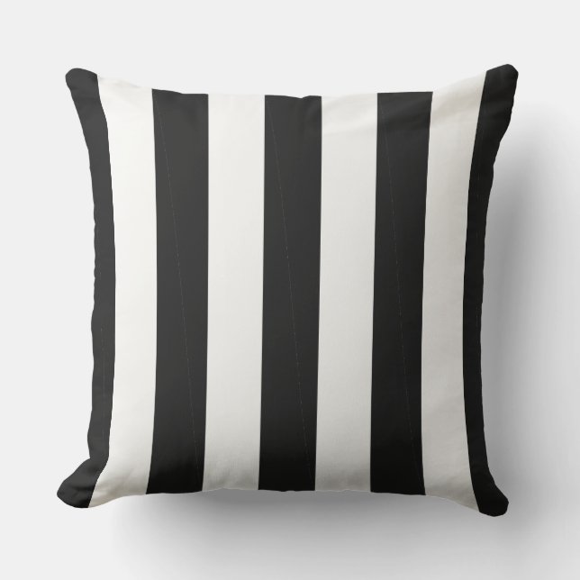 CHIC PILLOW_MOD BLACK & WHITE STRIPES THROW PILLOW (Front)