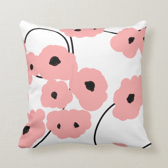 blush floral pillow