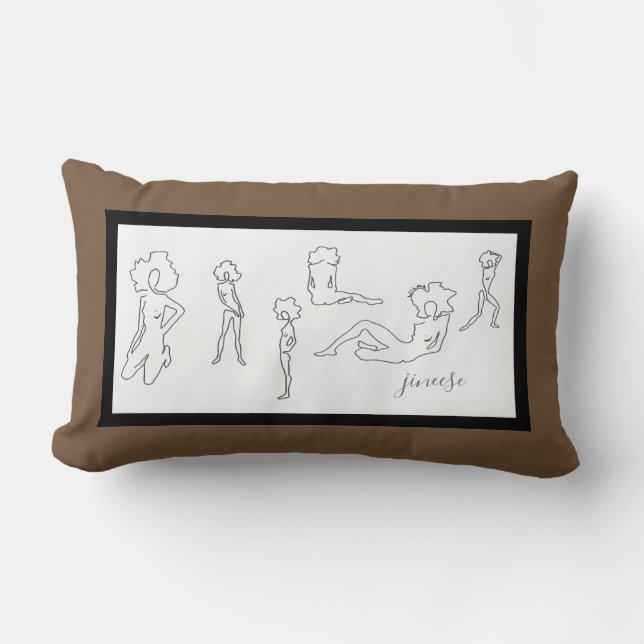 CHIC PILLOW_MODERN FIGURE DRAWING  STUDY LUMBAR PILLOW (Front)