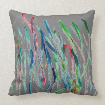 Chic Pillow_modern Original Abstract Painting Throw Pillow by GiftMePlease at Zazzle