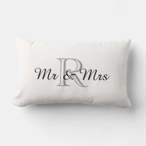 CHIC PILLOW_Mr  Mrs OVER MONOGRAM Lumbar Pillow