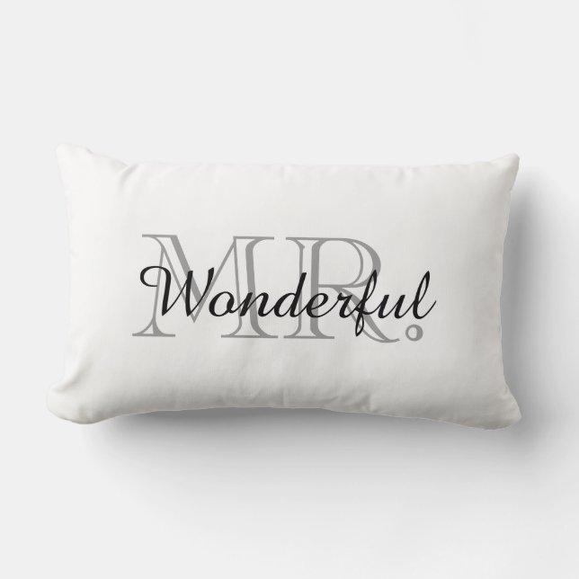 CHIC PILLOW_"MR. WONDERFUL" LUMBAR PILLOW (Front)