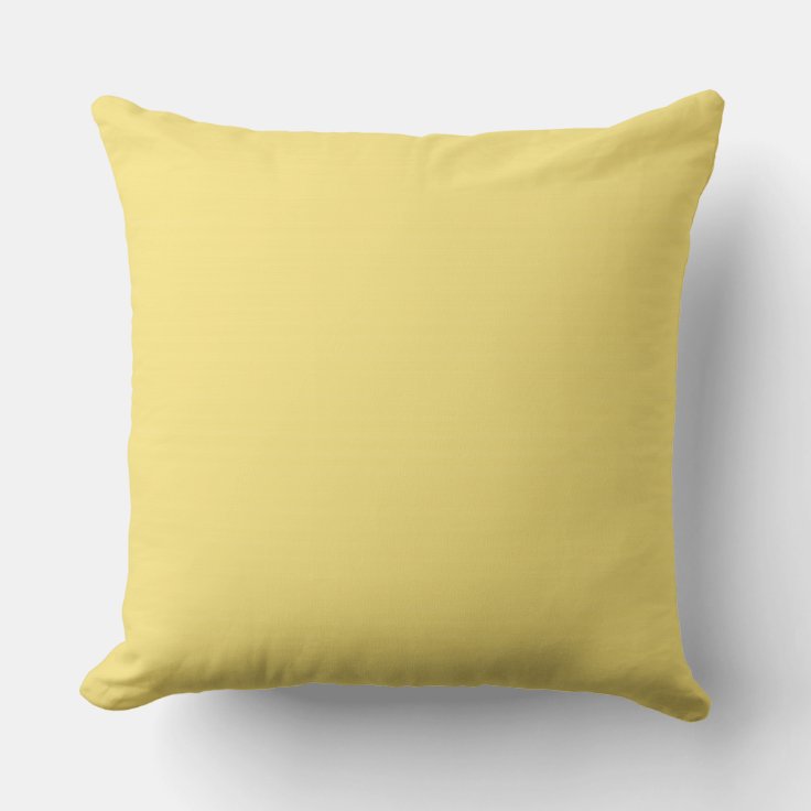CHIC PILLOW_PRETTY BUTTER YELLOW SOLID THROW PILLOW Zazzle