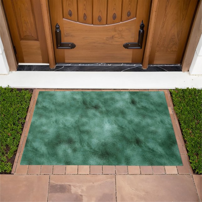 Chic Pine Teal Green Doormat (Outdoor)