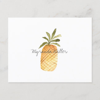Chic Pineapple Personalized Recipe Card