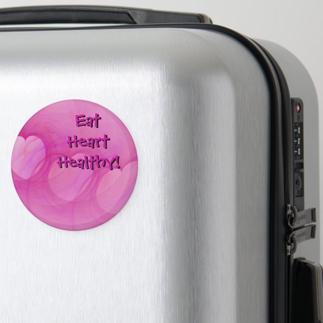 Chic Pink Abstract Heart Magnet  (In Situ (Luggage))