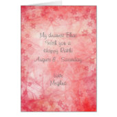 Chic Pink Abstract Lines | Flowers Rakhi (Front)