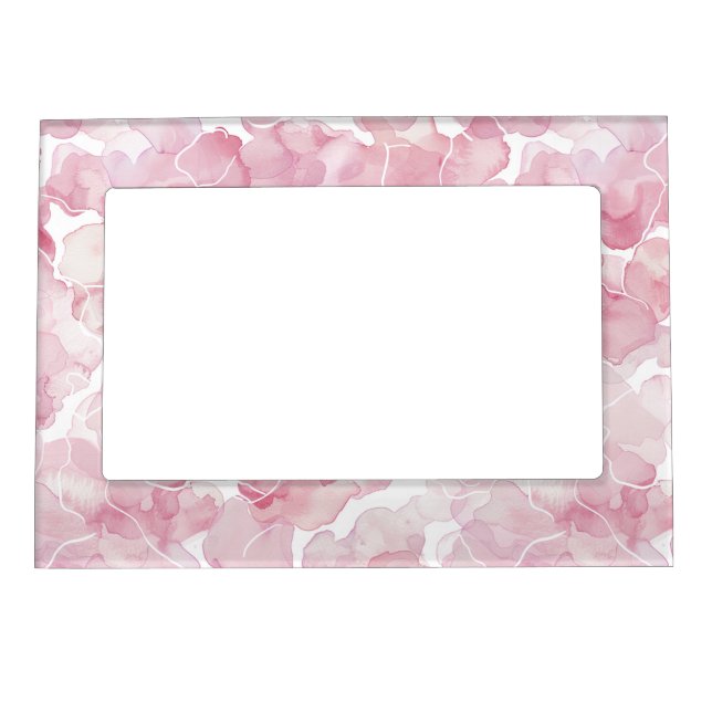 Chic Pink Abstract   Magnetic Frame (Front)
