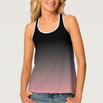 Chic Pink and Black ombre Soft gradient Tank Top