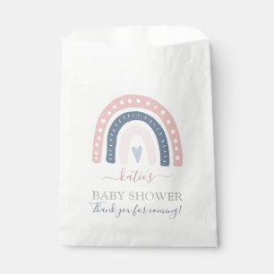 Chic Pink and Blue Rainbow Baby Shower Favor Bag