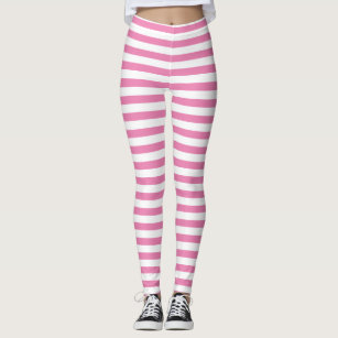Small HOT PINK and WHITE Horizontal STRIPES Leggings for Sale by  RachelMacht