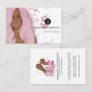 Chic Pink Beauty Fashion Business Card
