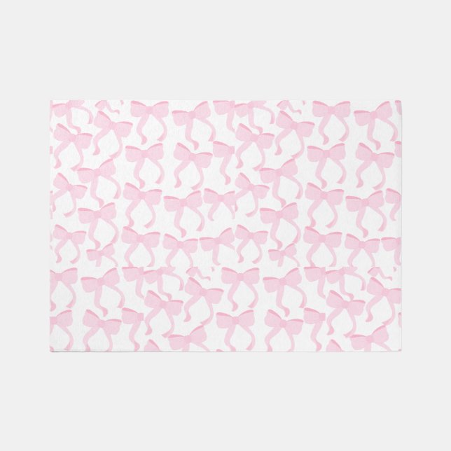 Chic Pink Bows Rug (Front)