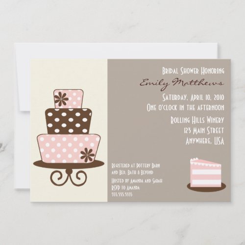 Chic Pink &amp; Brown Invitation