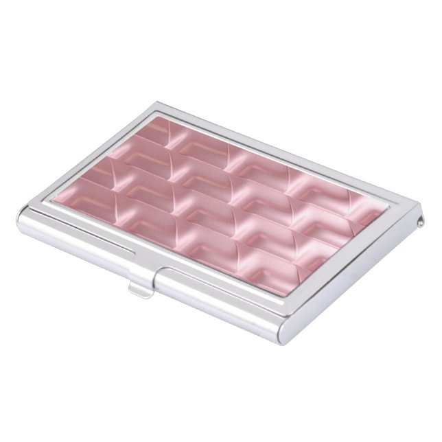 Chic Pink Business Card Holder – Stylish (Front)