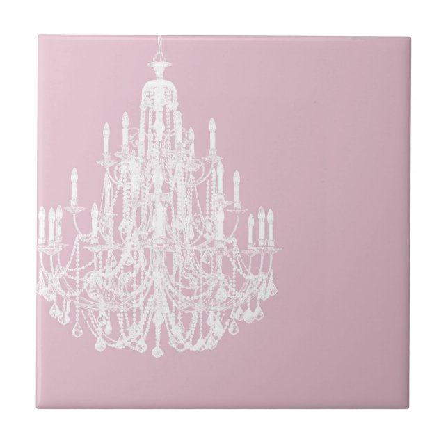 Chic Pink Chandelier Tile (Front)