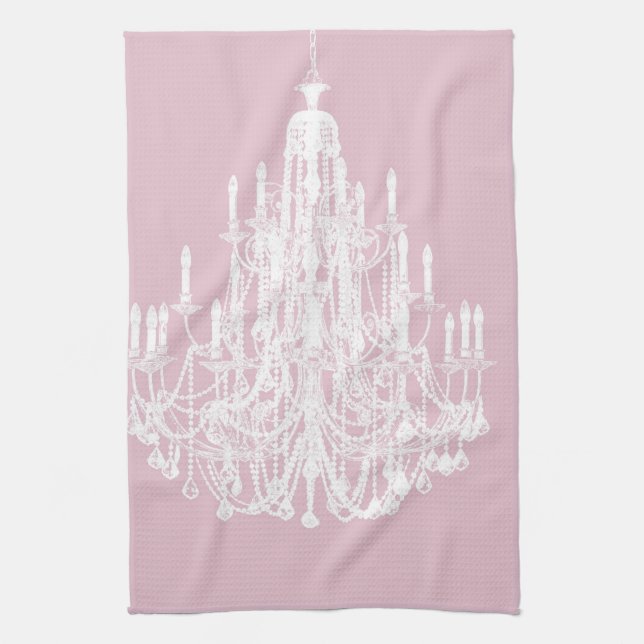 Chic Pink Chandelier Towel (Vertical)