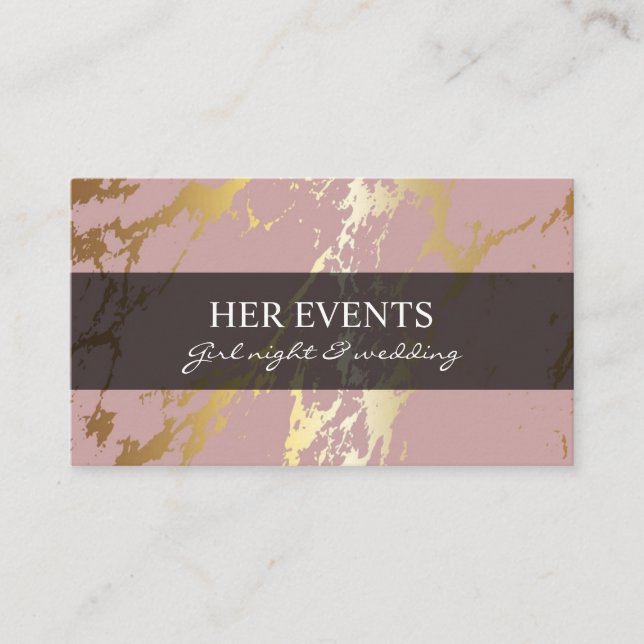 Chic Pink Design Cards for Event Manager (Front)