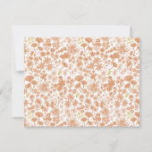 Chic Pink Ditzy Floral Personalized Stationery Note Card (Back)