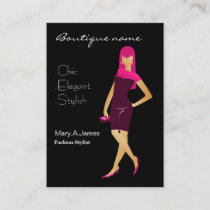chic Pink fashion boutique Business Card