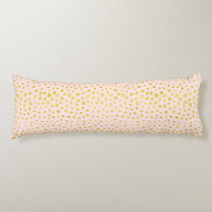 Chic pink faux gold glitter cheetah print monogram body pillow