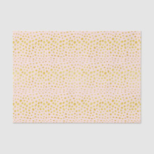 Chic pink faux gold glitter cheetah print monogram tissue paper
