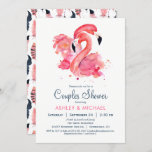 Chic Pink Flamingo Couples Shower Invitation at Zazzle