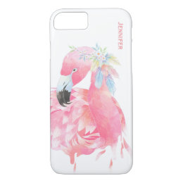 Chic Pink Flamingo Custom iPhone 7 Case