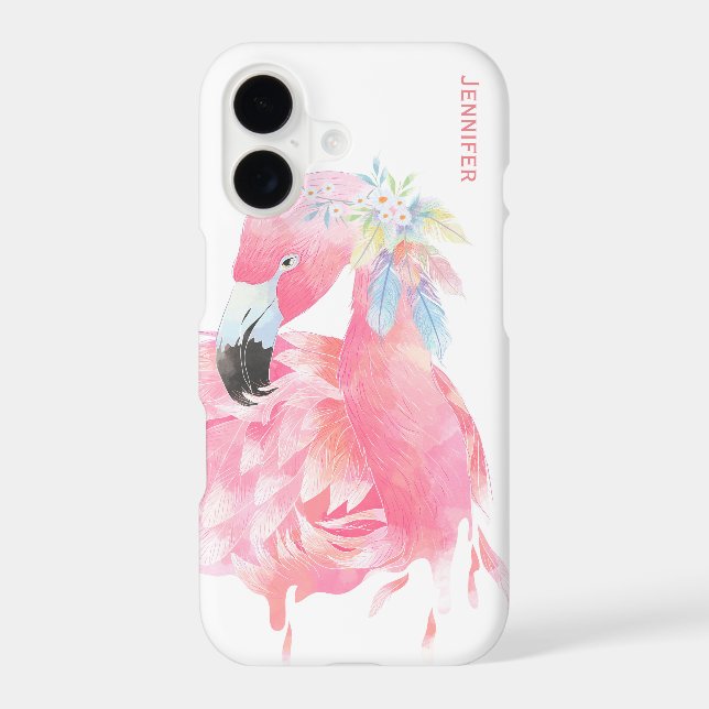 Chic Pink Flamingo Custom iPhone 7 Plus Case (Back)