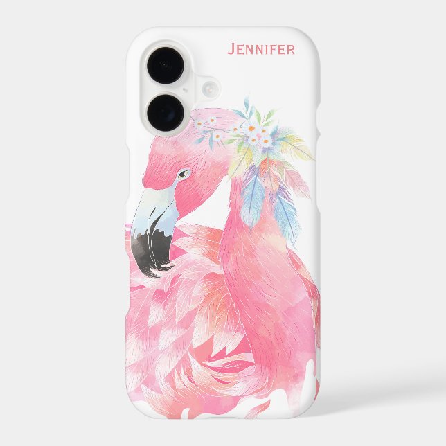 Chic Pink Flamingo Custom Iphone Case (Back)