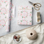 Chic Pink Floral Bat Mitzvah Jewish Birthday Wrapping Paper<br><div class="desc">This chic blush pink floral Bat Mitzvah or Jewish birthday party wrapping paper features pretty watercolor flowers and a beautiful green botanical leaf border around the Star of David. A lovely feminine and girly gift wrap for your teen girl's 15th birthday.</div>
