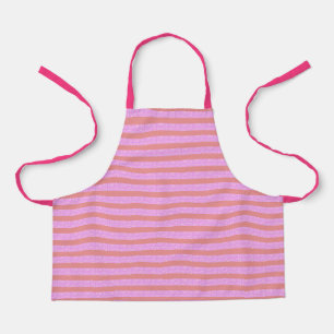 Chic Pink Geometric All-Over Print Apron